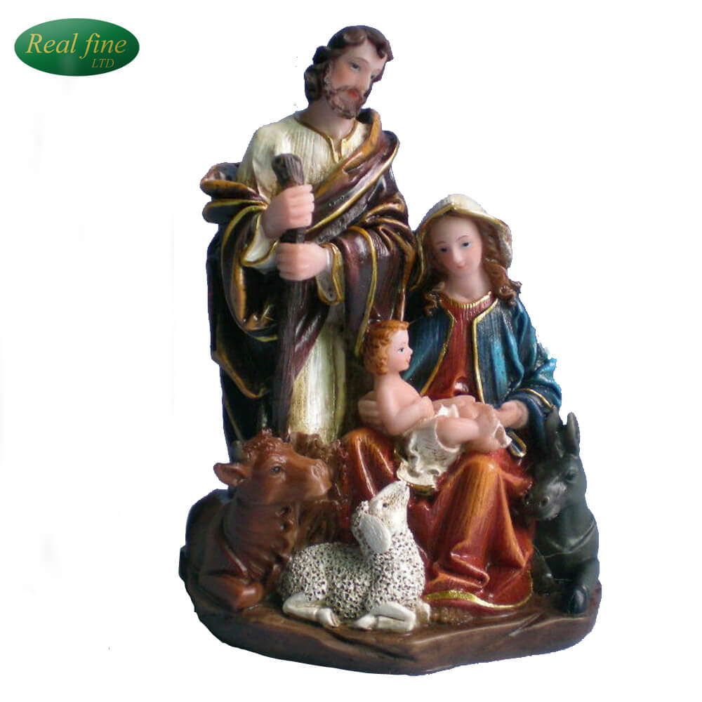 Wholesale miniature resin nativity figurines for home decoration from